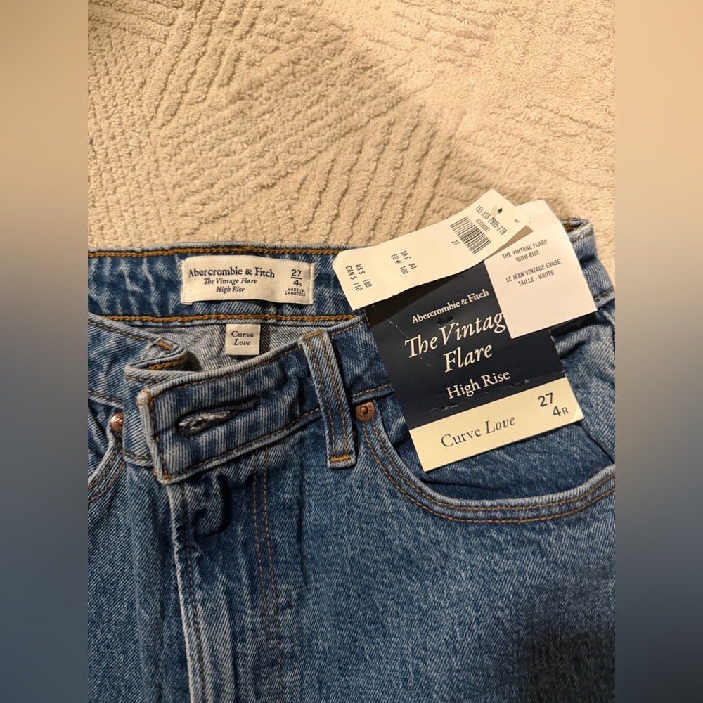 Abercrombie & Fitch The Vintage Flare High-Rise Jeans Curve Love 27 - Picture 3 of 4